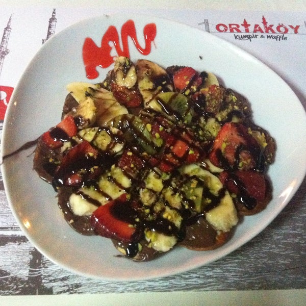 Photo taken at Ortaköy Kumpir &amp; Waffle by Hülya A. on 5/2/2013