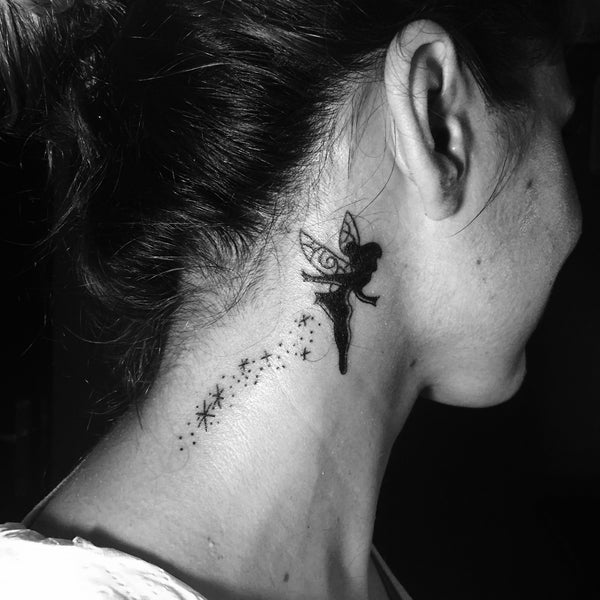 Tattoo uploaded by Natascha Mattens • Tinkerbell behind the ear • Tattoodo