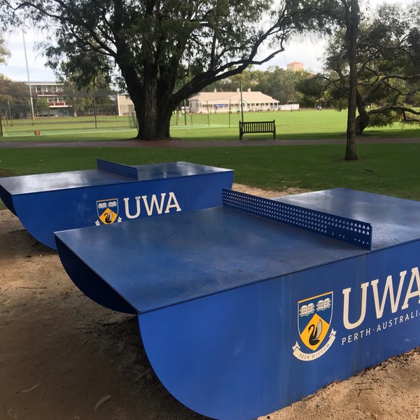 Take a break from the stresses of uni and enjoy a fun game of table tennis with your friends! They are located opposite guild village on James oval and can be used by students of the university!