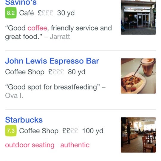 John Lewis Espresso Bar Coffee Shop in Cambridge