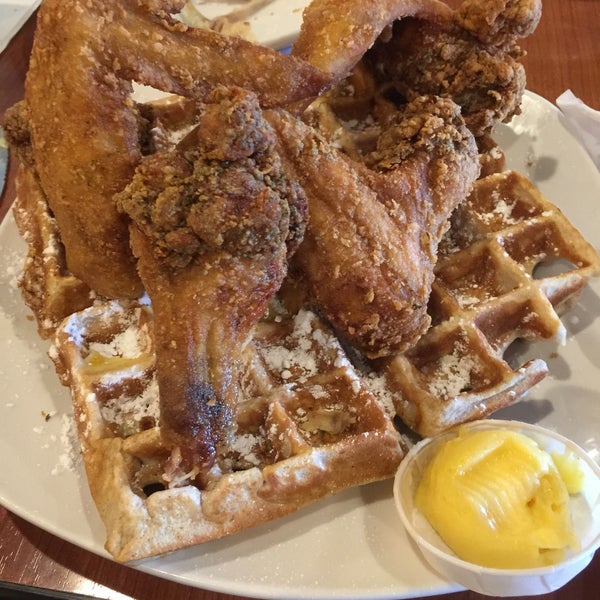 Photo taken at Dame&#39;s Chicken &amp; Waffles by Corey O. on 6/7/2018