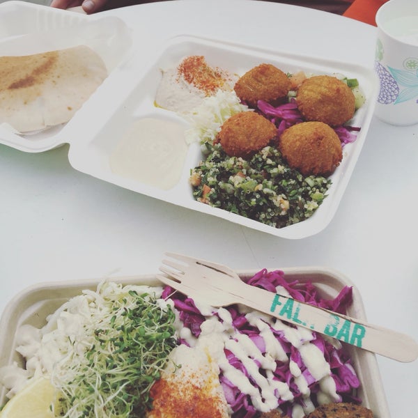 100% vegan, organic + locally sourced. Try the sweet potato falafel for a twist on the original.