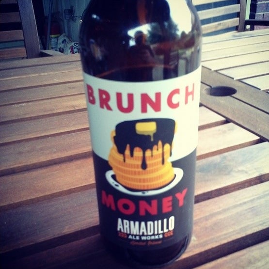 Although the Brunch Money looks like a golden ale, you'll sip it and fall in love. It tastes exactly like a dark stout, with coffee and chocolate