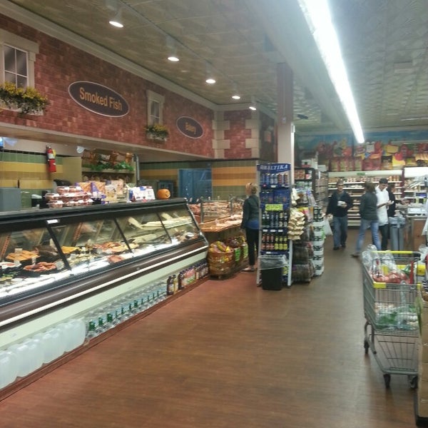 Russian supermarket with a great selection of fresh produce, deli cuts and cooked food.