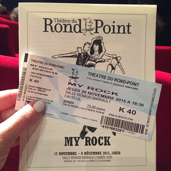Photo taken at Théâtre du Rond-Point by Sarah Jane on 11/26/2015