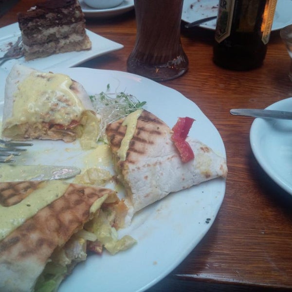 Tortilla is huge! :) And driks great as well:) The wifi pass is- CAFE1234
