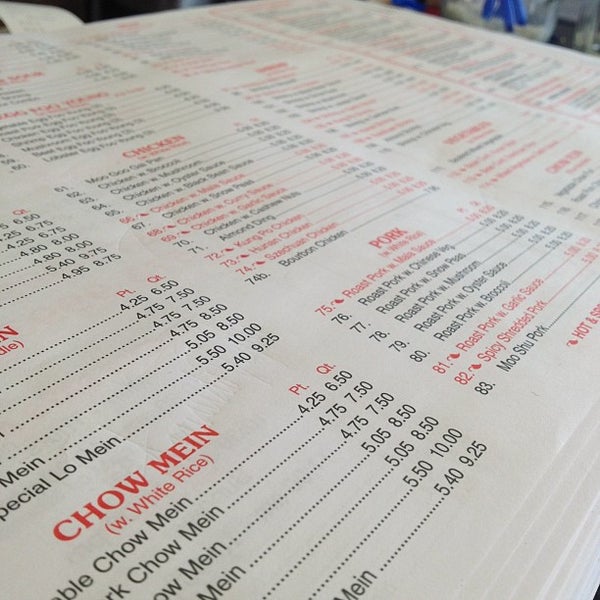 Kings Garden Carmel Menu