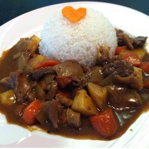 Curry Beef Rice Plate Combo!!!