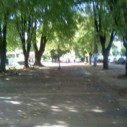 Photo taken at Plaza Pinto by Rodrigo D. on 3/19/2012