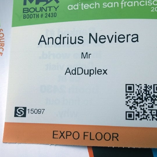 3/26/2014にAndrius N.がad:tech San Franciscoで撮った写真