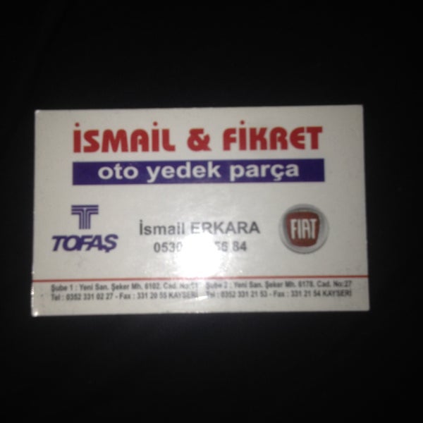 ismail fikret tofas fiat yedek parca concession automobile a kayseri