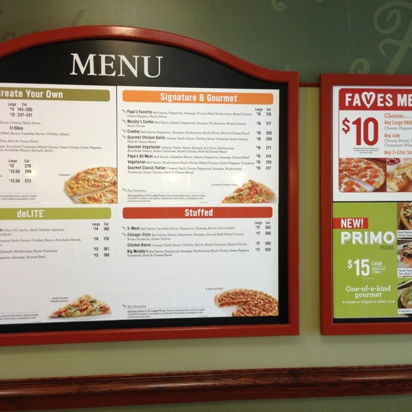 Menu - Papa Murphy's Pizza