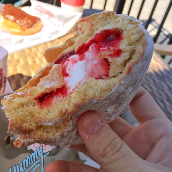 Seriously guys, the strawberry shortcake donut (mix of angel cream and strawberry jam) is one of the best donuts I've ever had. Good one to try if it's your first time here.