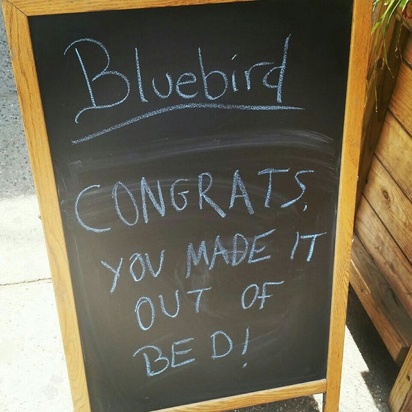 Photo taken at Bluebird Food &amp; Spirits by molly d. on 8/8/2015