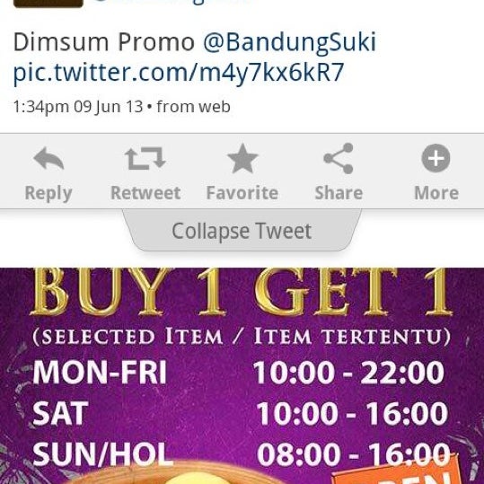 Ada promo buy 1 get 1 dimsum and worth it banget!!!