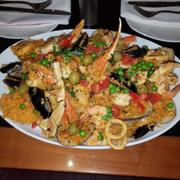 The paella is amazing. Seafood only. And the most amazing this is the price. I only pay $28 for mine.  Drinks are really good I had the sexy island.