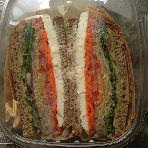 Safest bet for non-vegan person is this super sandwich I'm told.