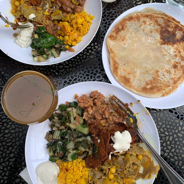 This was 1st try of ethiopian and it really deserves going back. Pictured: Sunday brunch combos that me and my friend combined the plates each.(the sampler is at dinner only) try the tosign toddy!