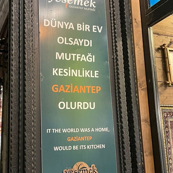 Photo taken at Yesemek Gaziantep Mutfağı by İpek on 5/4/2022