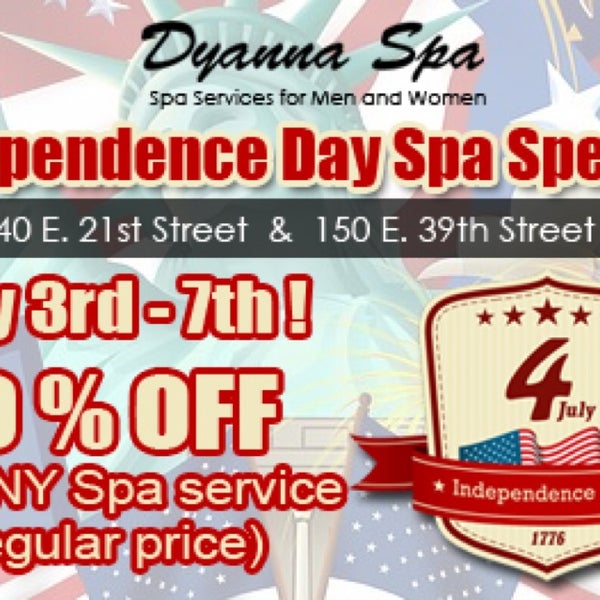 Independence Day Spa discount!