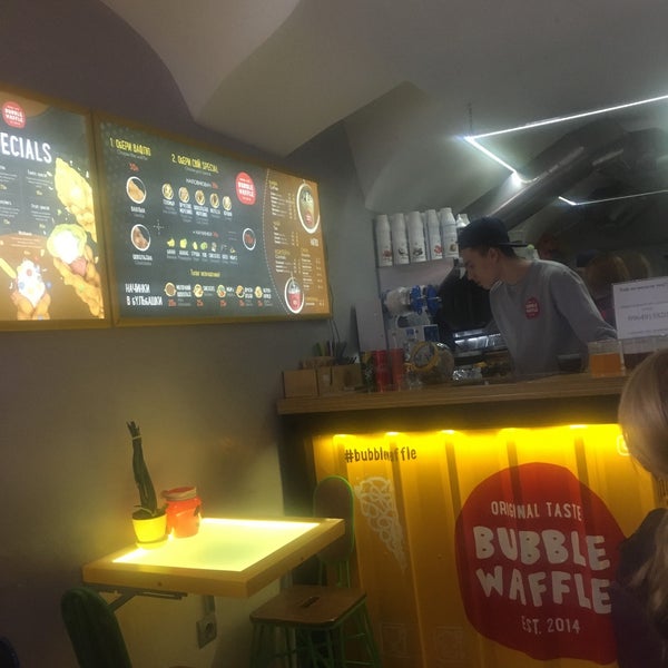Photo taken at Bubble Waffle by Özge D. on 10/28/2019