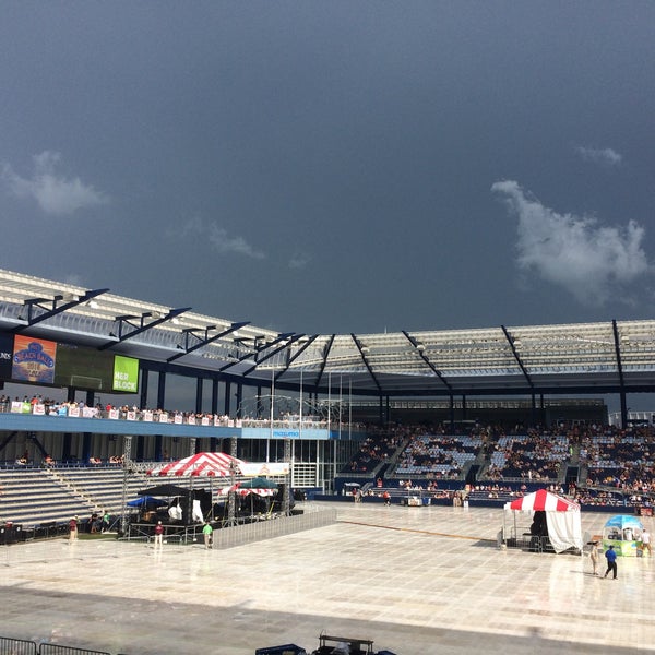 Photo taken at Boulevard Members Club at Children&#39;s Mercy Park by KellyAnne on 7/25/2015