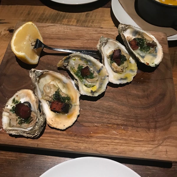 The oysters with pork belly were very good, and I don’t usually like oysters!