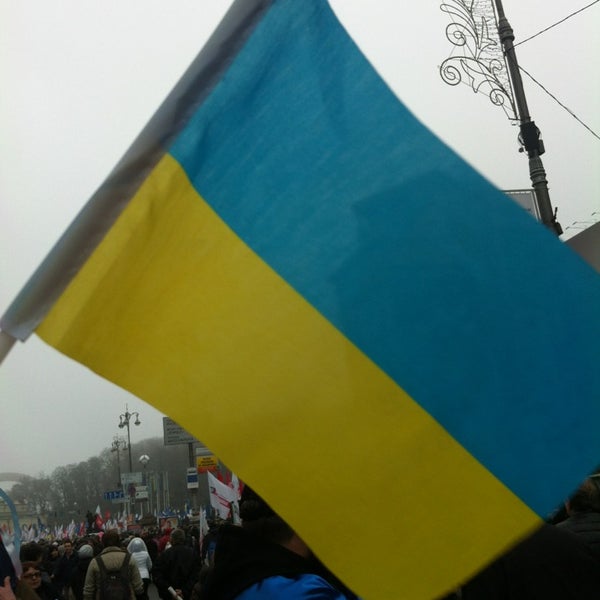 Photo taken at Євромайдан by Ольга Д. on 11/24/2013