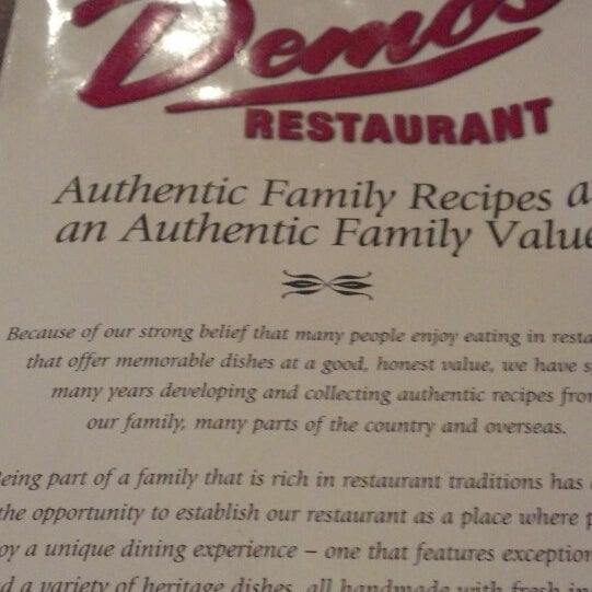 Photo taken at Demos&#39; Restaurant by Tara B. on 5/23/2013