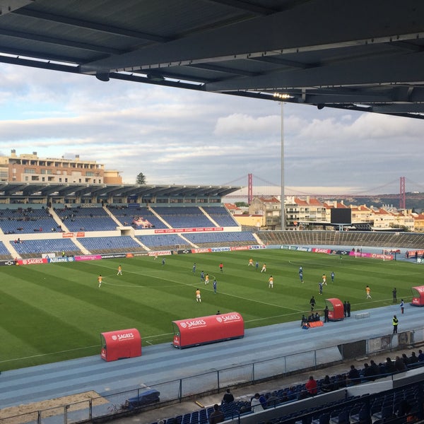 Photo taken at Estádio do Restelo by Tiago R. on 5/14/2016