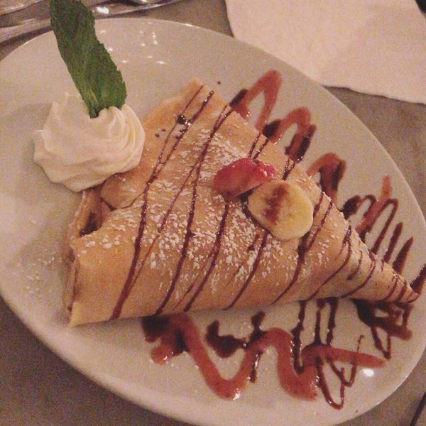 The strawberry, banana crepe is delicious!