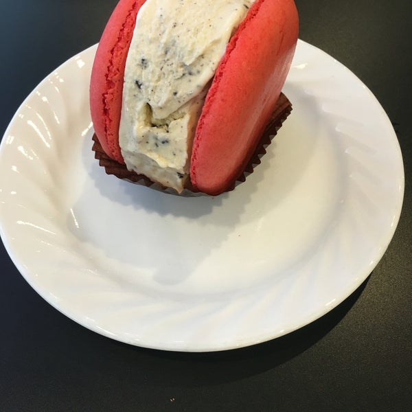 Split a macaron ice cream sandwich with someone for a reasonably-priced snack.