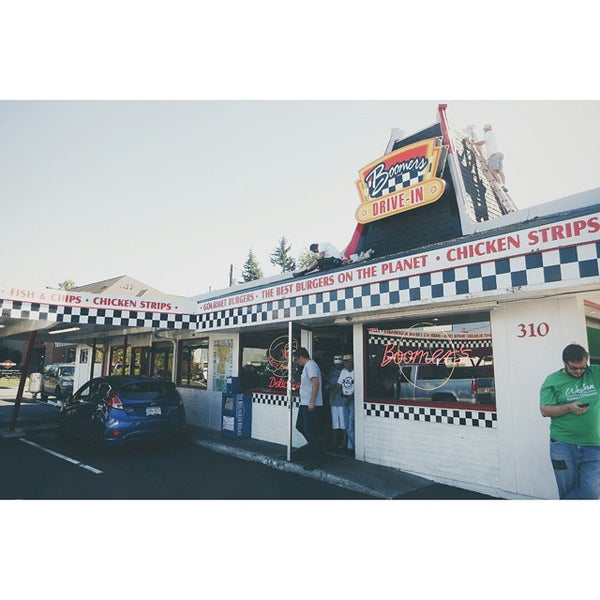 Photo taken at Boomer&#39;s Drive-In by Justin on 9/20/2014