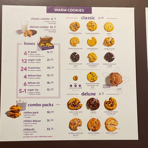 Insomnia cookies menu deals