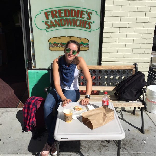 Photo taken at Freddie&#39;s Sandwiches by Peter G. on 9/19/2017