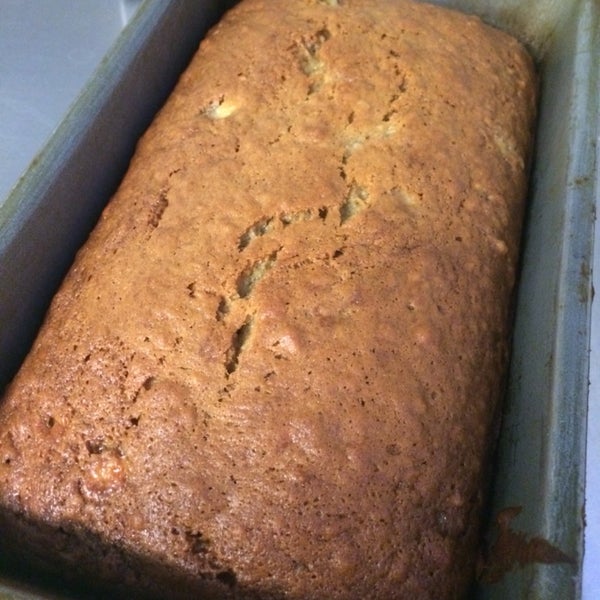 Banana bread served with "special butter" .