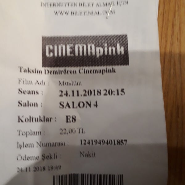 Photo taken at CinemaPink by R.Aslan on 11/24/2018