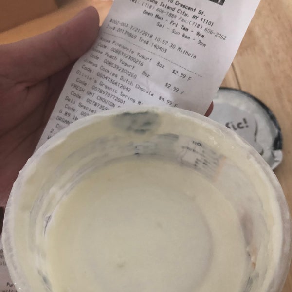 I purchased a Noosa yogurt on July 21, 2018. I had it and had diarrhea. The yogurt expired on July 8, 2018, and there is a fungus or a mildew in the container, which was covered by the yogurt before.