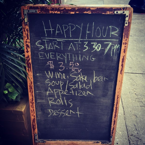 Happy hour everyday until 7PM, everything for $3.50!!