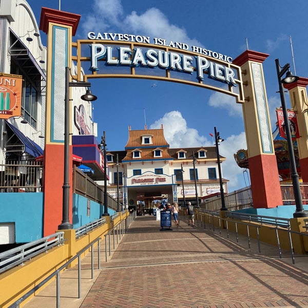 Photo taken at Galveston Island Historic Pleasure Pier by Omar on 7/30/2020