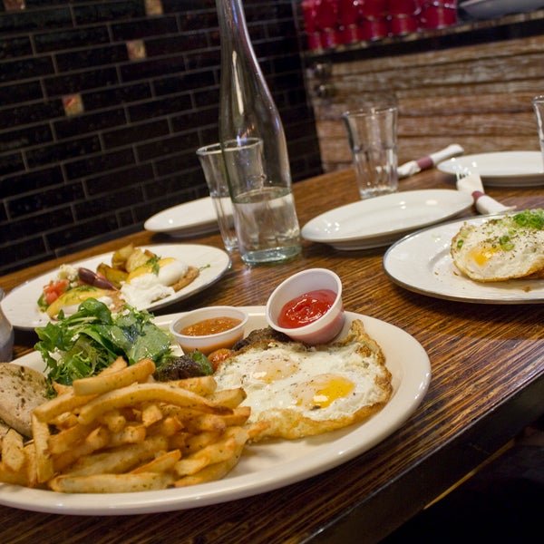 Solid brunch, and all entrees come with a free glass of mimosa!