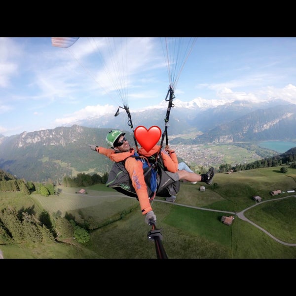 When paragliding you have to look strong
