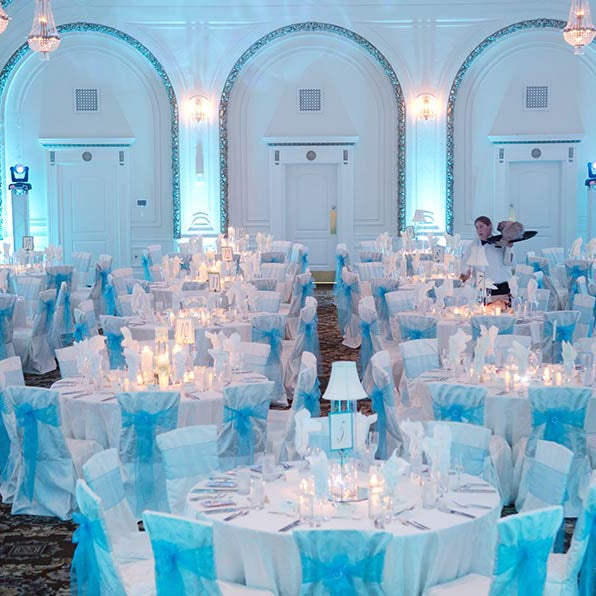 Gold Room and a reception in Blue