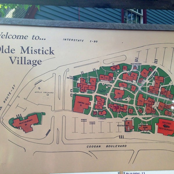 Old Mystic Village Map Photos At Olde Mystic Village - 27 Coogan Blvd