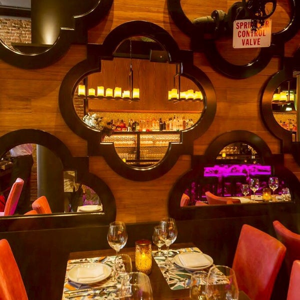 Tables are set for dinner, are you in a mood for Spanish tapas?