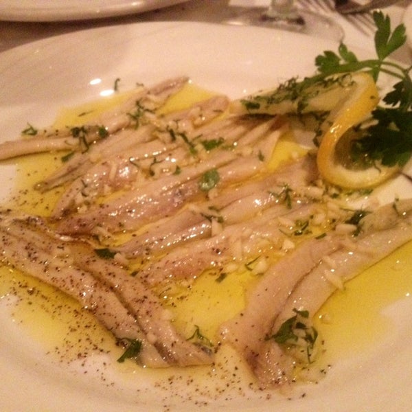 Best BOQUERONES white anchovies for main course we had the special veal and spinach cannaolonni and the linguini vongole both amazing