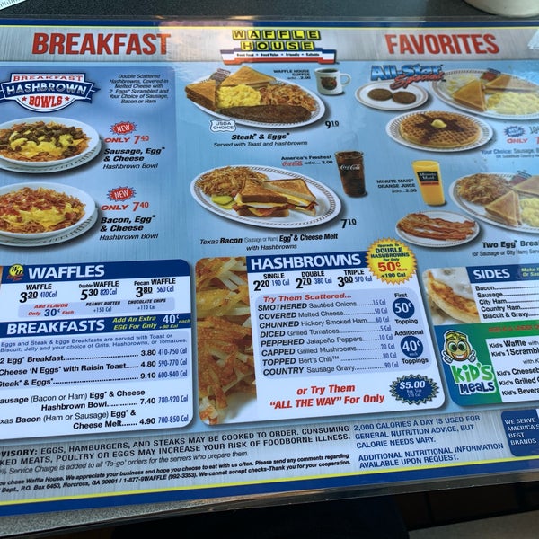 19 Waffle House Favorites Menu Waffle House Collectibles Theveterinarymedicine Com