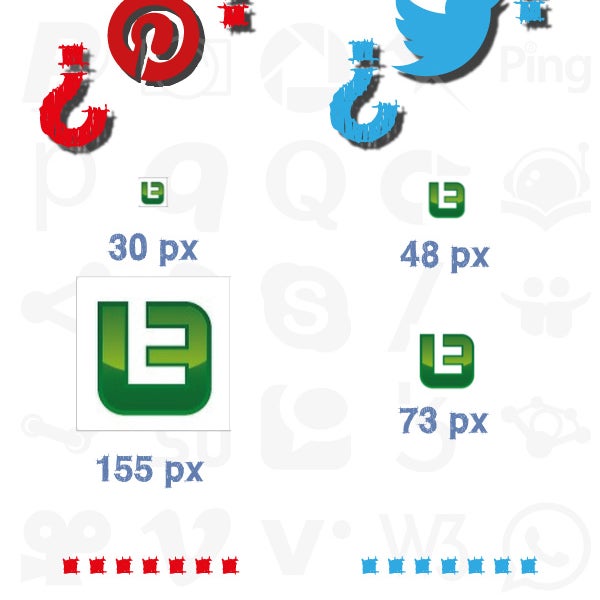 #infografía sobre #logos y su escala en las #redessociales