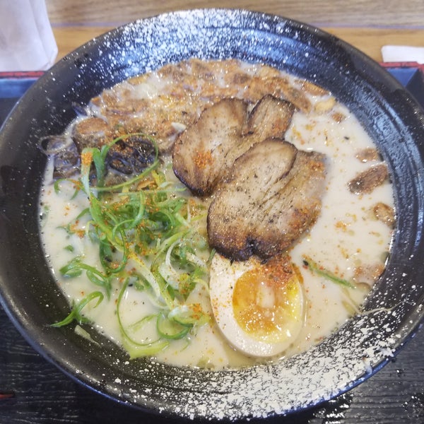I got the Garlic Ramen and it was delicious. Wish I had asked to make it spicy, but it was still great without it. If you're eating solo grab a chair at the bar. Slurp loud & proud!