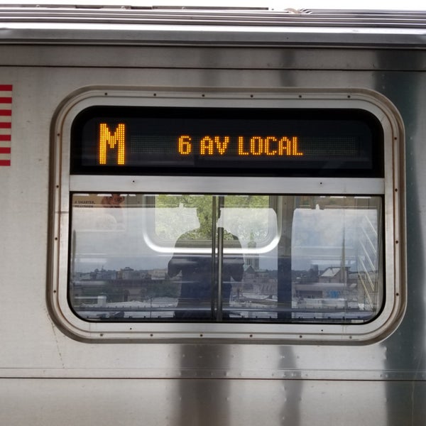 Photo taken at MTA Subway - M Train by Tyler J. on 8/18/2019